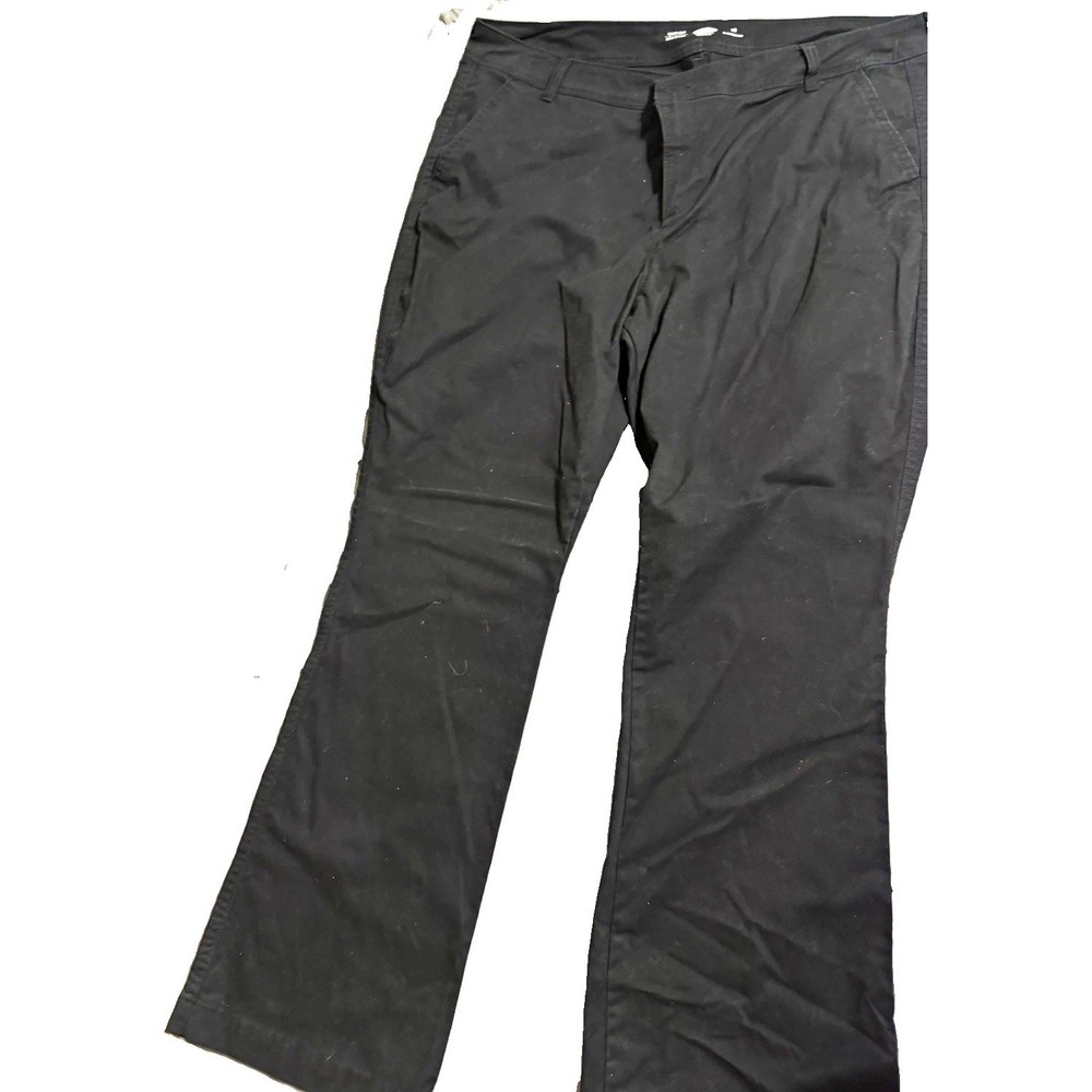Old Navy Black Boot Cut Pants Size 18 Short Chino Work Trousers